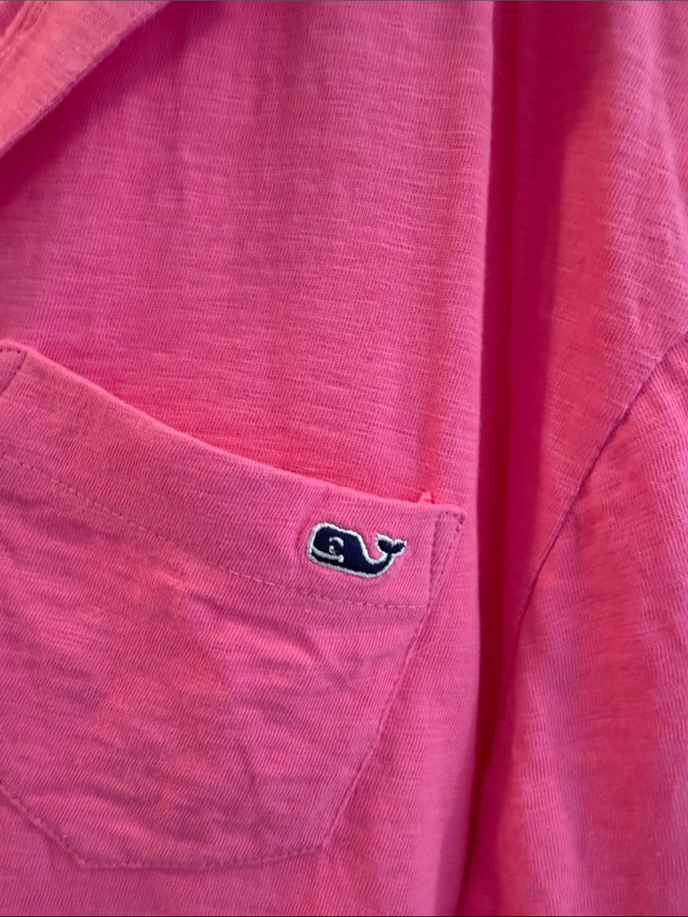 Vineyard Vines Bright Pink Long Sleeve Polo Top - Picture 3 of 4